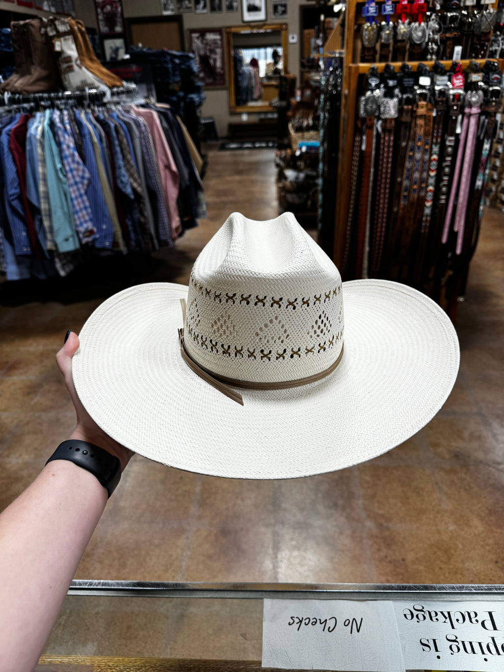 American Texas-company  Black Ridge Straw Hat