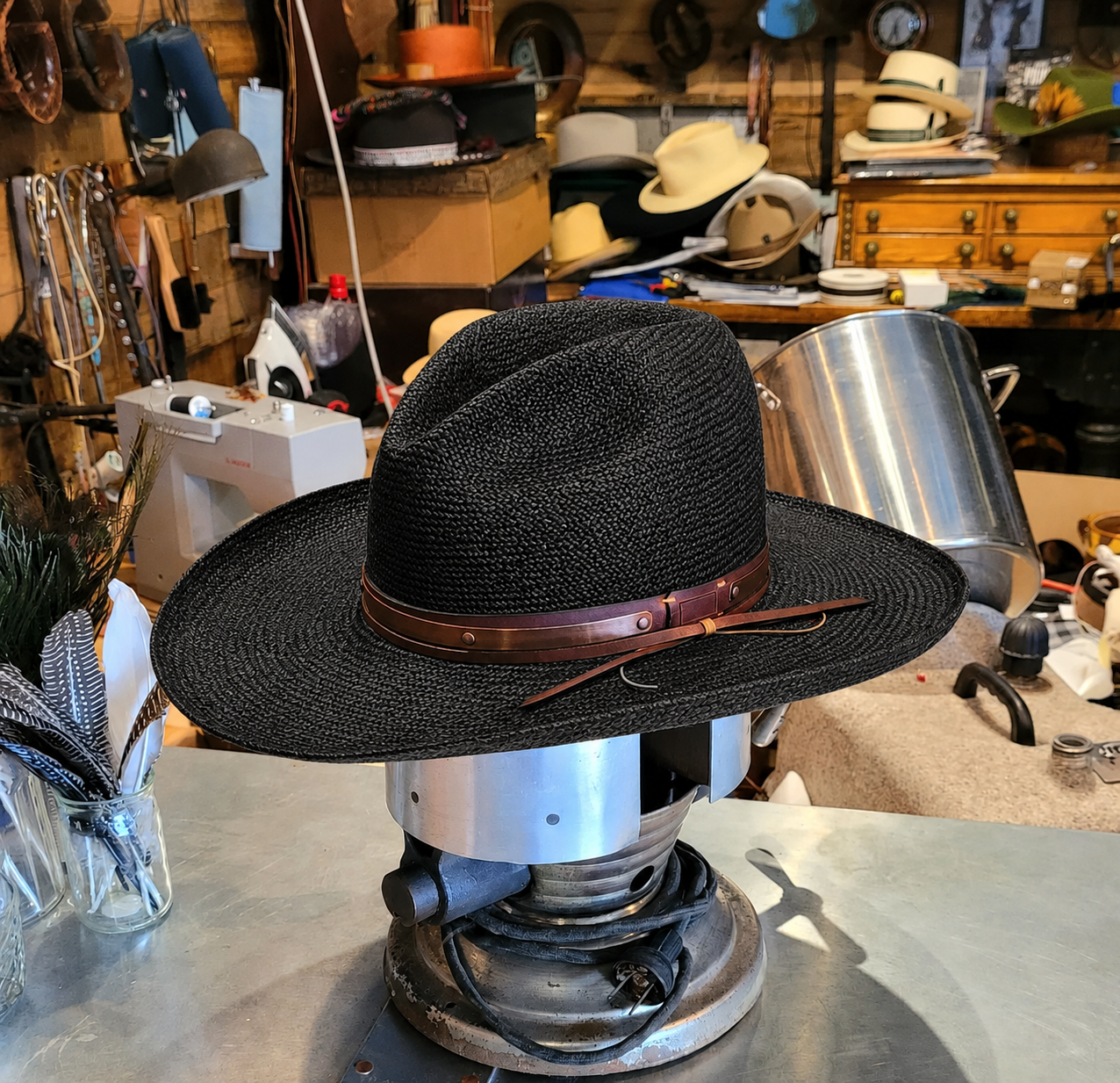 Handmade Vintage Montana Gus Straw Hat