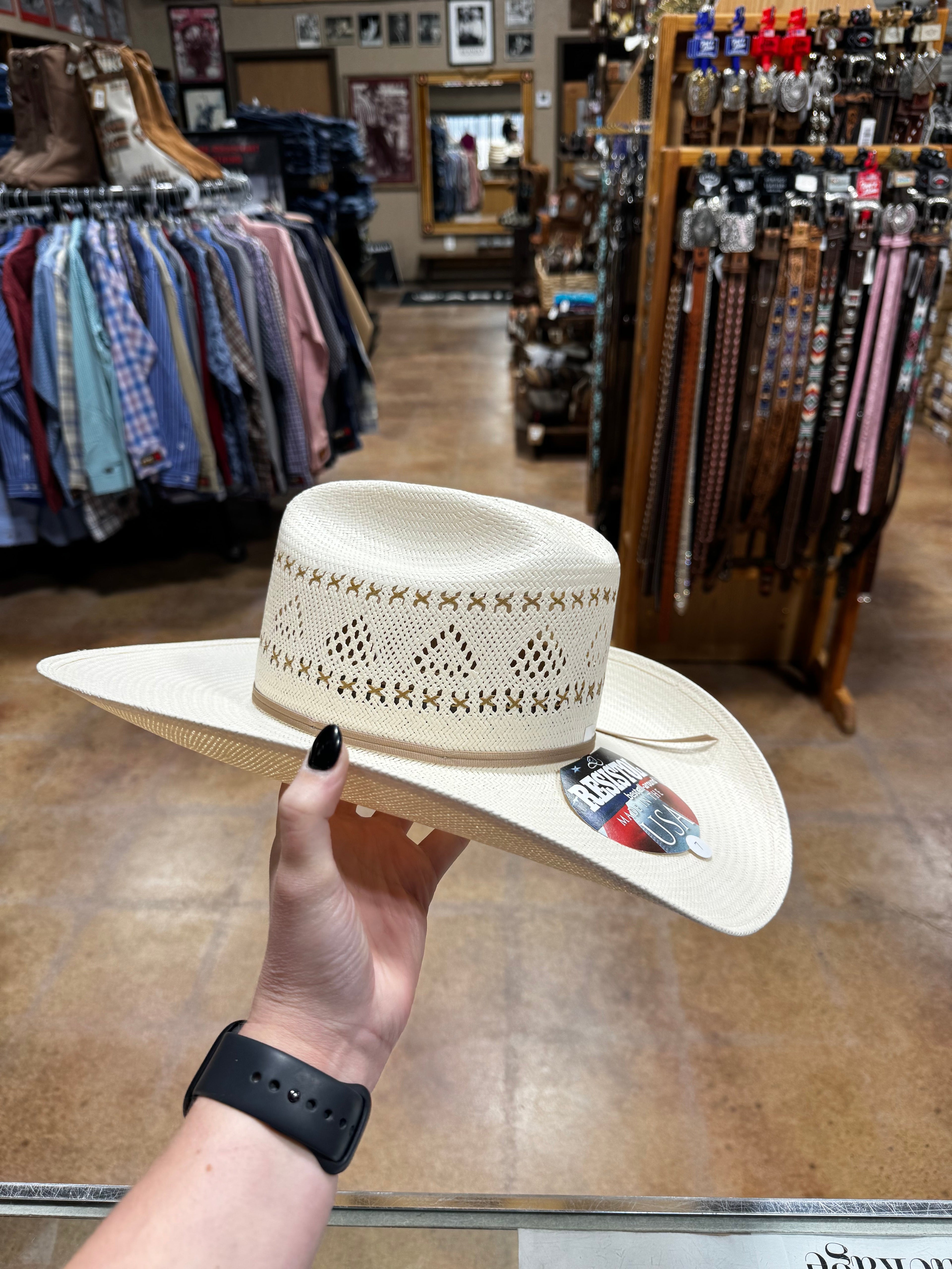 American Texas-company  Black Ridge Straw Hat