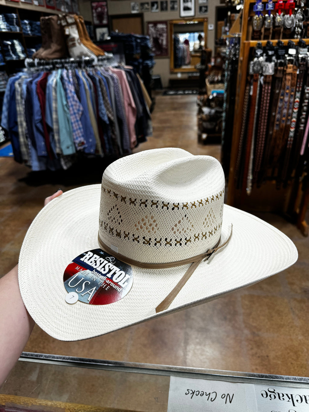 American Texas-company  Black Ridge Straw Hat