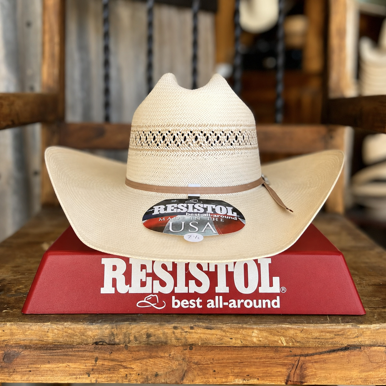 Resistol Men's 20X Wildfire Straw Hat. Natural Tan