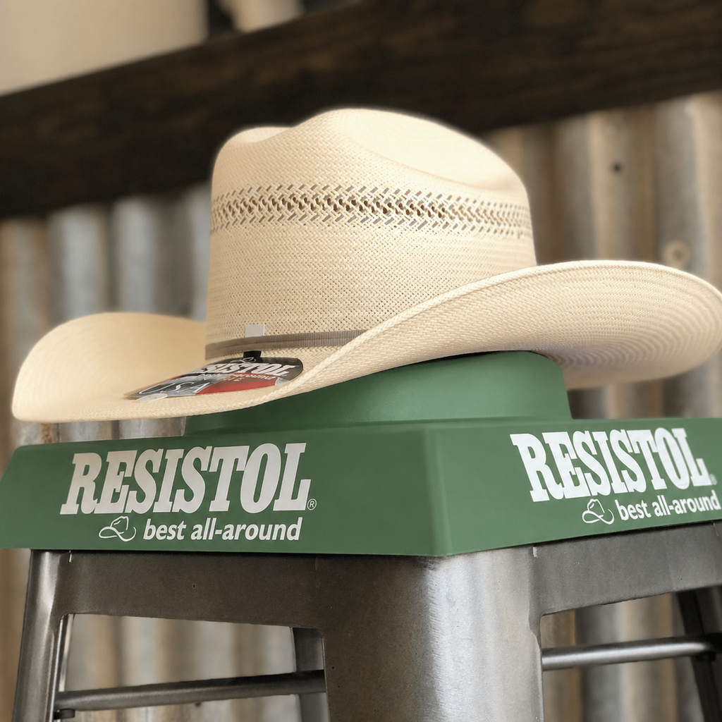 Resistol Men's 20X Wildfire Straw Hat. Natural Tan-Grey Band