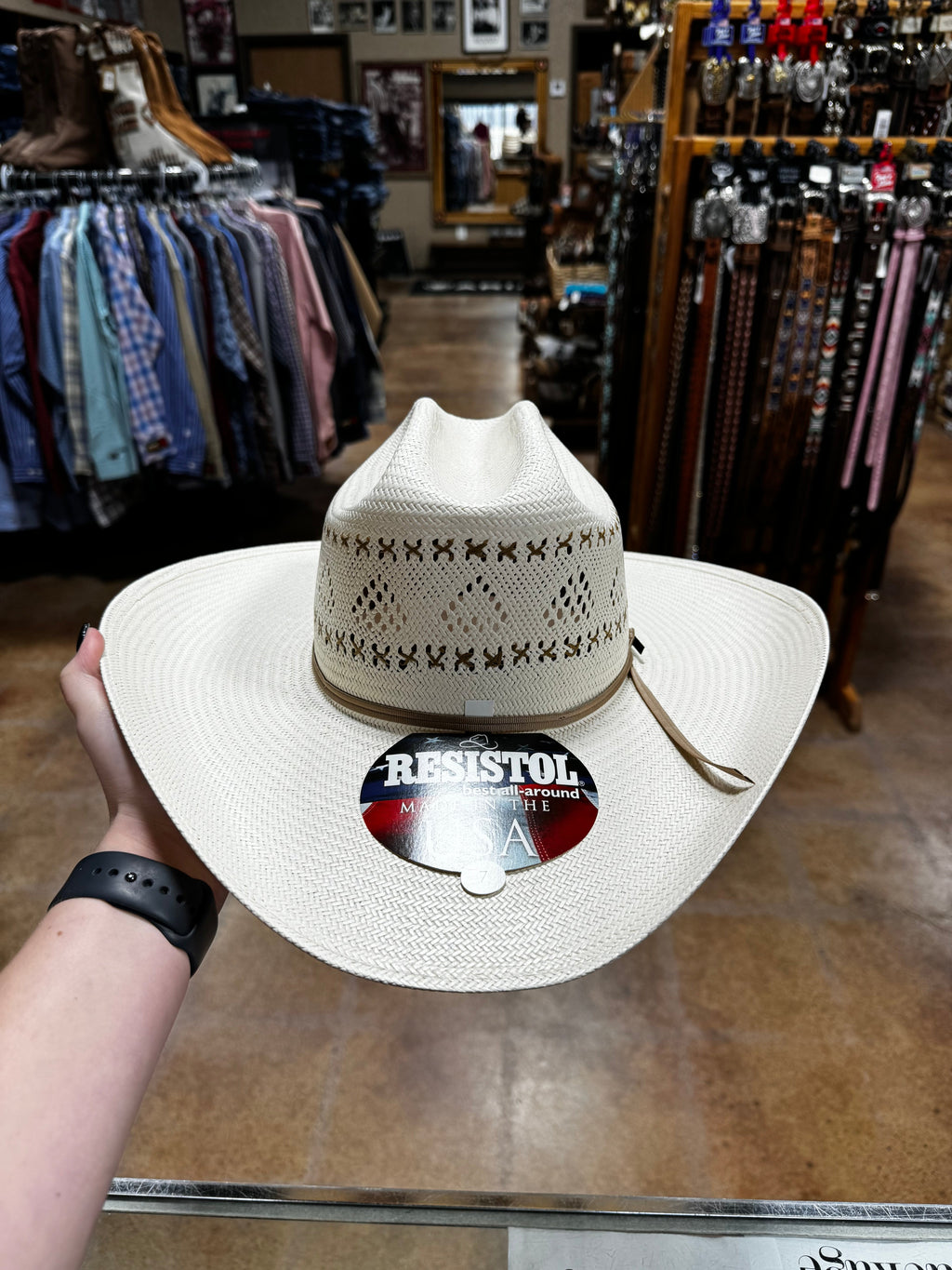 American Texas-company  Black Ridge Straw Hat